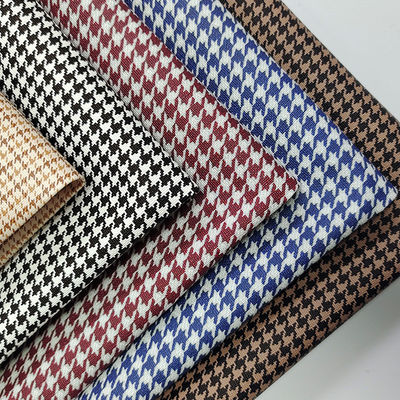 Классический Houndstooth Фальшивые кожаные пакеты из ткани ПВХ Печатная кожа
