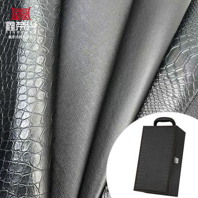 Оптовая ПВХ искусственная кожа кошелек коробка обувь блокнот Личи животный тканый крестообразный узор искусственная синтетическая кожаная ткань