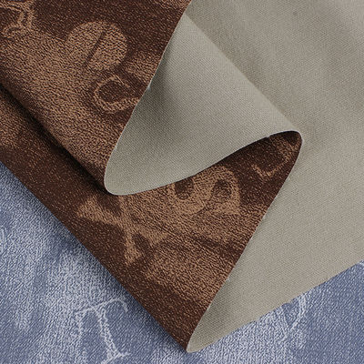 Промытая джинсовая кожа PU экологически безопасная рельефная легкая фальшивая кожа