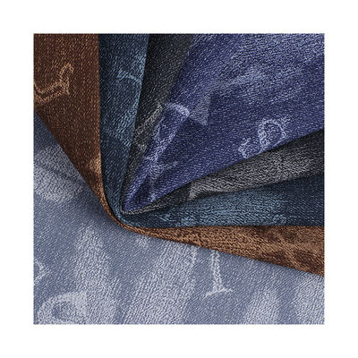 Промытая джинсовая кожа PU экологически безопасная рельефная легкая фальшивая кожа