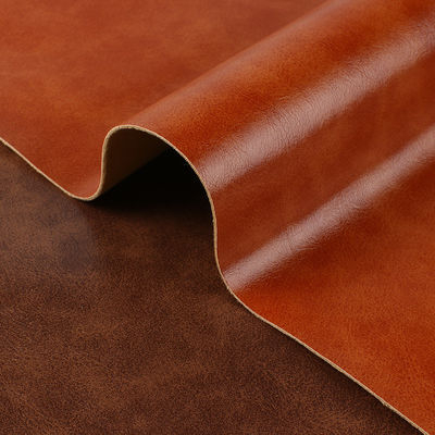 Масляный воск ПУ кожаная ткань для сумок с отмытой задней стороной