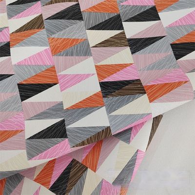 0.8 мм Красочный геометрический дизайн ПВХ кожа для сумки упаковка коробка телефонного чехла Декоративное использование