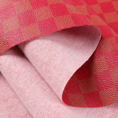 Печатная кожа из ПВХ для сумки смешанные цвета шахматная доска поддельная кожаная ткань