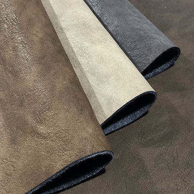 Симулированная PU микроволокно кожа для обуви ретро сгоревший шкурка