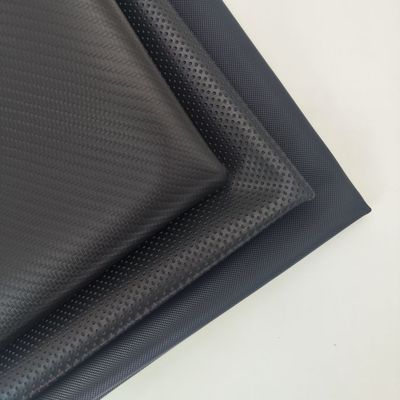 Bi Stretch PVC кожа для автомобильных сидений покрытия устойчивый черный цвет