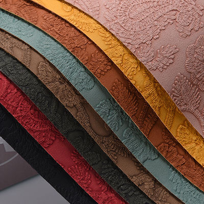 3D ретро цветочная рельефная кожа из ПВХ для сумок упаковка коробка декоративная ткань Placemat фальшивая кожа