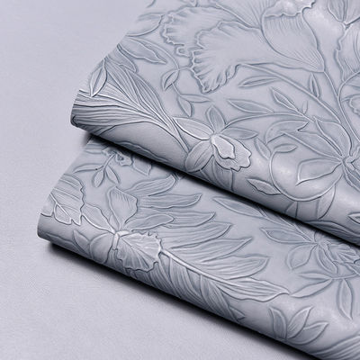 3D ретро цветочная рельефная кожа из ПВХ с четкой нижней частью для сумок упаковка коробка декоративная ткань плацемат поддельная кожа