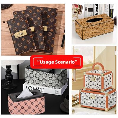 Печатная ПВХ кожаная ткань толщиной 0,5 мм для сумок, блокнотов, чехлов для телефонов