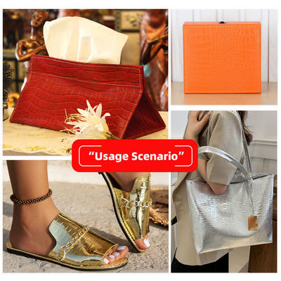 Тисненая ПВХ искусственная кожа с текстурой крокодила, ярко окрашенная синтетическая кожа для обуви, сумок, мебели, ремесленных материалов