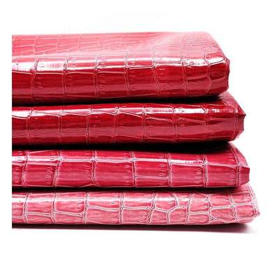 Тисненая ПВХ искусственная кожа с текстурой крокодила, ярко окрашенная синтетическая кожа для обуви, сумок, мебели, ремесленных материалов