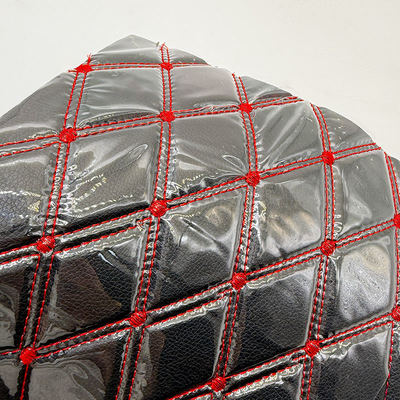 Индивидуальный стеганый автомобильный коврик из ПВХ-кожи толщиной 4,6 мм с поролоновой подкладкой, эластичной посадкой, тиснением и вышивкой для автомобильных сидений, диванов и сумок