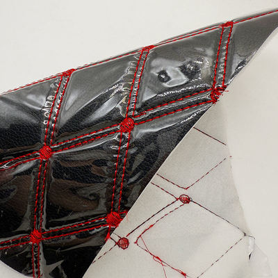 Индивидуальный стеганый автомобильный коврик из ПВХ-кожи толщиной 4,6 мм с поролоновой подкладкой, эластичной посадкой, тиснением и вышивкой для автомобильных сидений, диванов и сумок