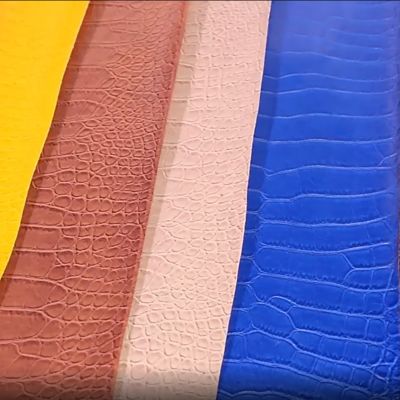 ПВХ крокодиловая зернистая искусственная синтетическая кожа для кошелька, коробки, обуви, блокнота, искусственная кожа