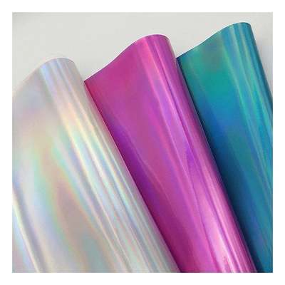 Радужная пу голографическая лазерная пленка зеркальная кожа синтетическая искусственная фальшивая кожа обувь сумочка сумочка кожаная ткань