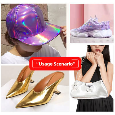 Специальная искусственная кожа PU с тиснением «Радужное зеркало» для багажа, сумок, обуви, косметичек