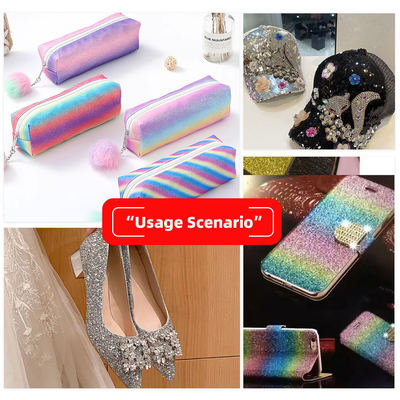 Эластичный PU искрящийся блестящий кусочек шестиугольный блестящий ткань синтетическая кожа для обуви сумки локоть ремесла шляпа фальшивая кожа ткань