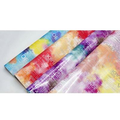 PU Rainbow Letter Print Magazine Дизайн Синтетическая кожа Водостойкая поддельная кожа Ткань для багажной сумки Косметическая мебель/диван