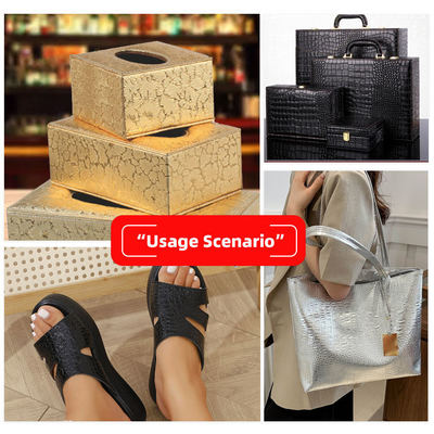 Высокоблекающий ПВХ крокодил выгравированный ткань зерна геометрия животное для обувной сумки декор синтетическая искусственная кожа ткань для ремесла