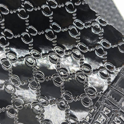 Высокоблекающий ПВХ крокодил выгравированный ткань зерна геометрия животное для обувной сумки декор синтетическая искусственная кожа ткань для ремесла