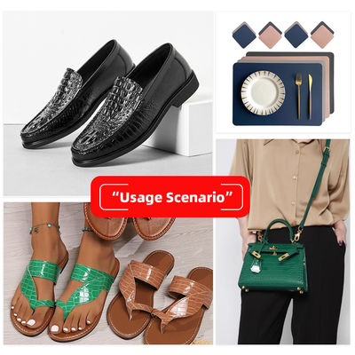 1.8 мм толщины ПВХ кожа с крокодиловым зерном устойчивая к абразии и водостойкая для сумок и обуви