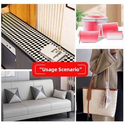 Алмазный квадратный зерновый рисунок ПВХ кожа 34 цвета доступны с 1000 ярдов MOQ и 100000 метров производственных мощностей