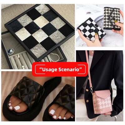 Hotsale ПВХ Квадратный Алмаз Печатная кожа Синтетическая искусственная кожа Сумка обувь Кошелек Декоративный пояс Фальшивая кожаная ткань