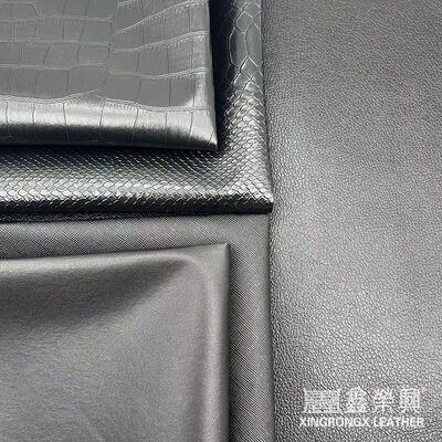 Оптовая ПВХ искусственная кожа кошелек коробка обувь блокнот Личи животный тканый крестообразный узор искусственная синтетическая кожаная ткань