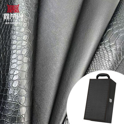 Оптовая ПВХ искусственная кожа кошелек коробка обувь блокнот Личи животный тканый крестообразный узор искусственная синтетическая кожаная ткань