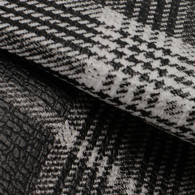 PVC Tech Cloth Scottish Plaid Pattern Artificial Synthetic Leather Sofa Bag Shoe Car Seat Belt Faux Leather Fabric