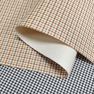 Оптовая продажа ПВХ Houndstooth Printed Fux Leather Fabric for Decorative Bag Phone Shell Table Mat Sofa Cover Проекты по изготовлению ремесла