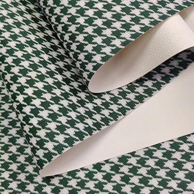 Оптовая продажа ПВХ Houndstooth Printed Fux Leather Fabric for Decorative Bag Phone Shell Table Mat Sofa Cover Проекты по изготовлению ремесла