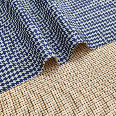 Оптовая продажа ПВХ Houndstooth Printed Fux Leather Fabric for Decorative Bag Phone Shell Table Mat Sofa Cover Проекты по изготовлению ремесла