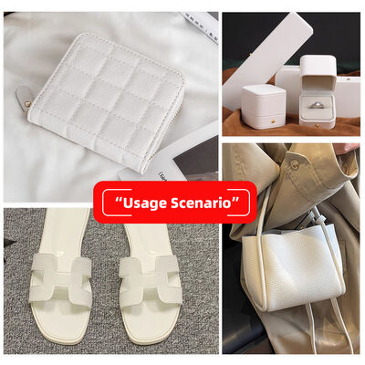 Белая ПВХ тисненая ткань для мебели, декоративной цифровой печати, синтетическая искусственная кожа для сумок, чехлов для телефонов, настольных ковриков