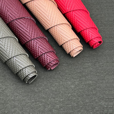 1.8mm Thick PVC Weave Synthetic Faux Leather for Bag Table Mat Shoes Sofa Decorate Belt Materials Embossed Stretch for Craft