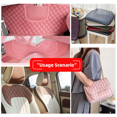 ПВХ имитация вышивки ромба искусственная синтетическая кожа для автомобильных сидений, автомобильных сидений, диванов, украшения сумок, искусственная кожа