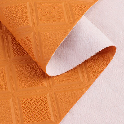 PVC Antiskid Rhombus Embossed Style Artificial Synthetic Leather for Car Foot Car Seats Sofa Decorate Bag Faux Leather Fabric