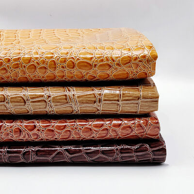 Горячая распродажа ПВХ глянцевая искусственная кожа с тиснением под камень для обуви, сумок, ноутбуков, мебели