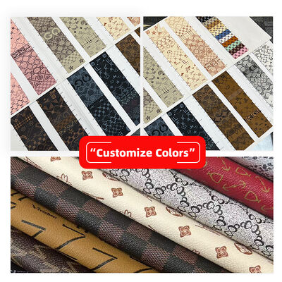 Wholesale 0.5mm Thick PVC Printed Synthetic Artificial Leather Style Bag Packaging Notebook Phone Shell Sofa Faux Leather Fabric