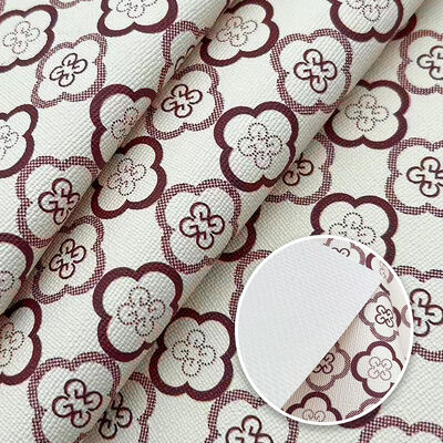 Синтетическая ПВХ искусственная кожа ткань Четырехлистный клевер Печатный водонепроницаемый мешок подкладки Упаковка Телефон Шелл Диван