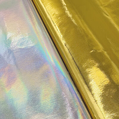 PVC Holographic Leather Laser Metallic Mirror Synthetic Leather Waterproof Faux Materials for Sofa Table Mat Vanity Case Shoes