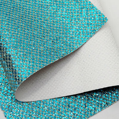 Mesh-Type Coarse Glitter PVC Synthetic Leather Stretch Faux Leather Material for Shoe Luggage Bag Packaging Sofa Outdoor Lining