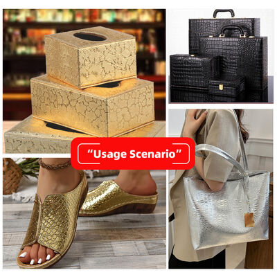 Highlight crocodile  Pvc Synthetic Leather Animal Pattern Shoes Bags and Boxs Cheap Price Faux Leather Fabric