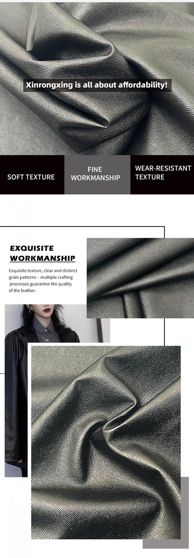 ПВХ искусственная кожа с зерном ягненка, эластичная, с эффектом затемнения, водонепроницаемая, синтетическая кожа для одежды, брюк, платьев 5