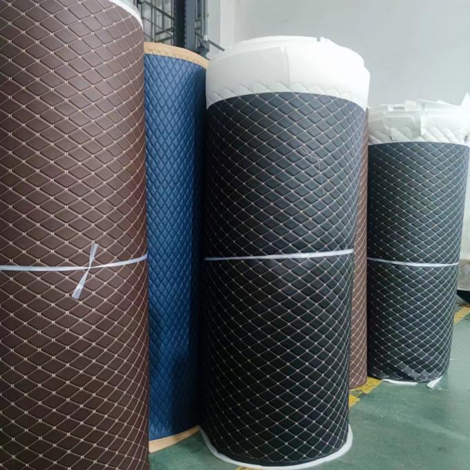 Специализированная вышивка из ПВХ покрытая синтетической кожей 6.0 мм Полиуретановая пена для автомобильных сидений 12