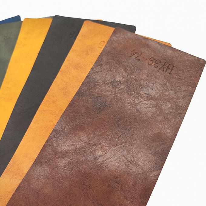 PVC Crazy Horse Oil Wax Фальшивая кожа для мебели шириной 54 дюйма 7