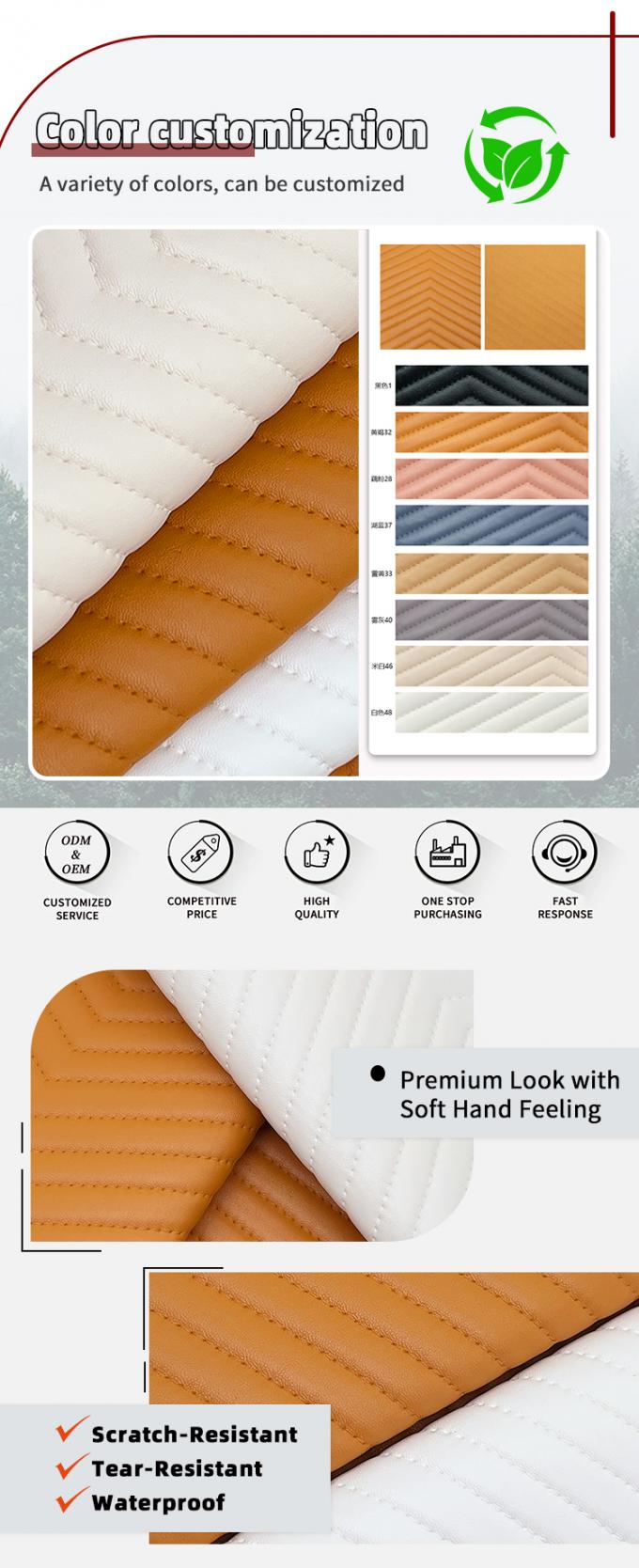 Синтетическая искусственная кожа ПВХ толщиной 1,8 мм с вышивкой и тиснением в полоску, водонепроницаемая, для сумок, ковриков для стола, обуви, кошельков, декоративных ремней, диванов 4