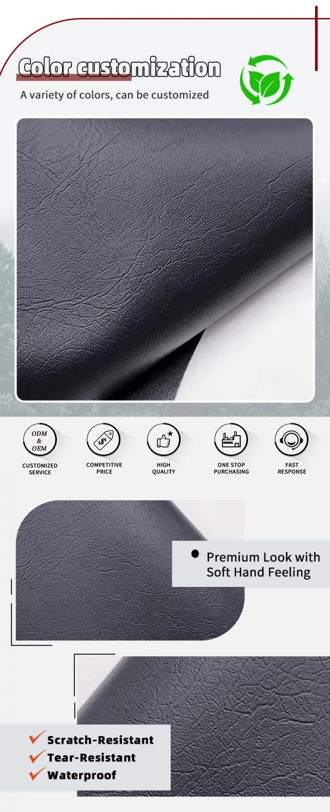 ПВХ мебель кожа 0,6 мм рельефный водонепроницаемый напольный материал 4