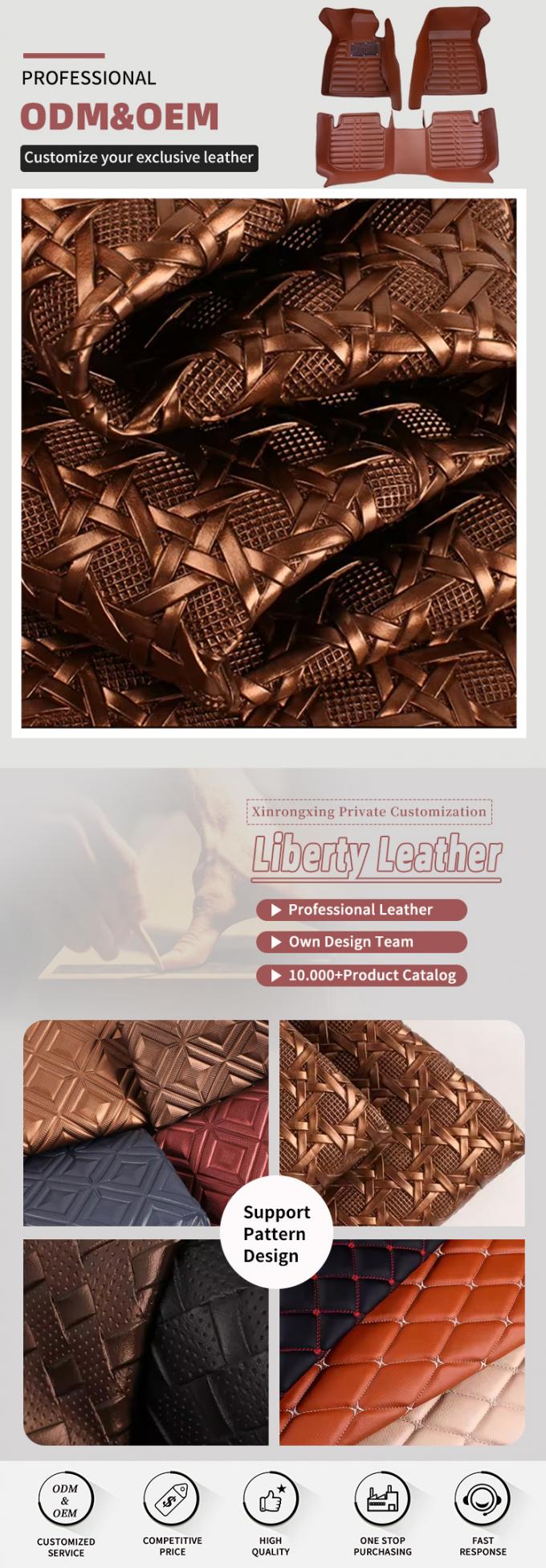 Тисненая синтетическая кожа из ПВХ для автомобильных сидений и мебели 4