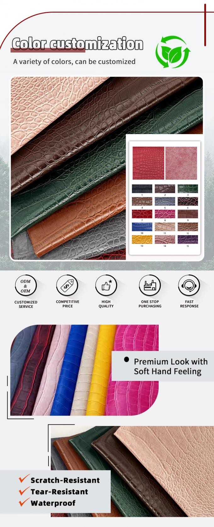 ПВХ Бамбук Зерно искусственная синтетическая кожа кошелек коробка обувь Ntoebook поддельная кожаная ткань 4