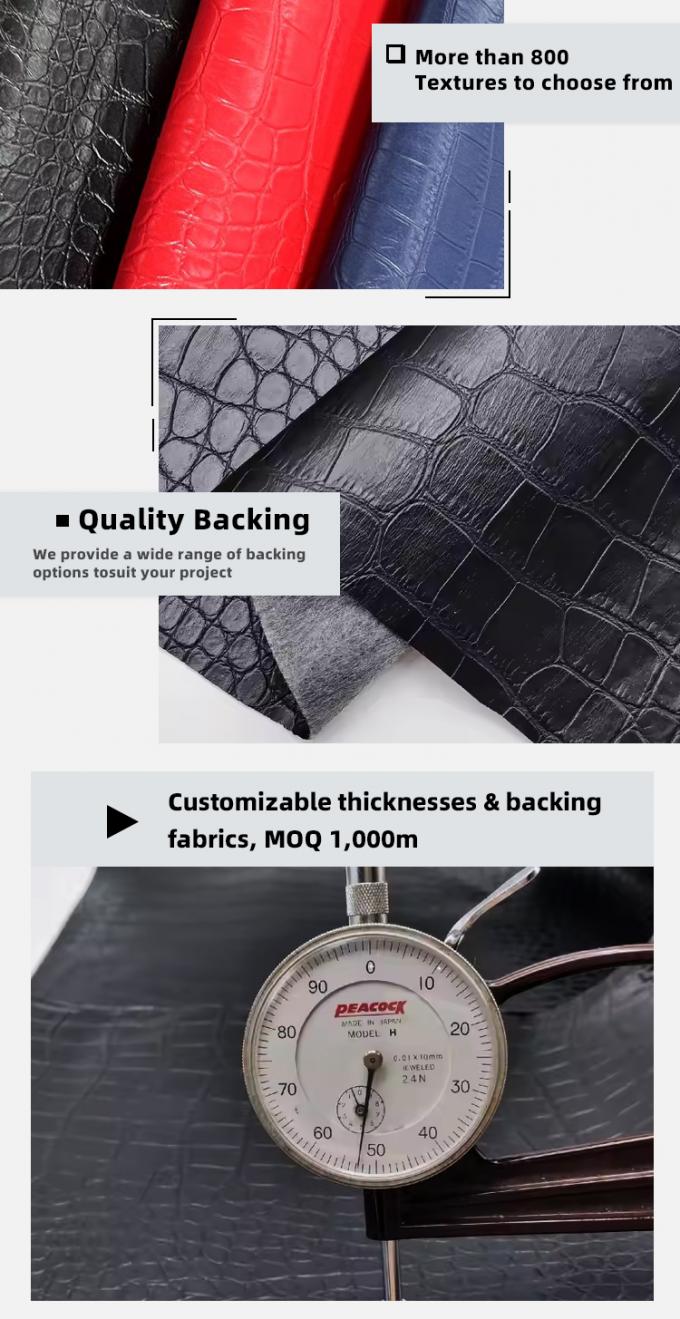 ПВХ кожа крокодиловая зернистая синтетическая кожа кошелек чехол обувь блокнот кожаная ткань 5